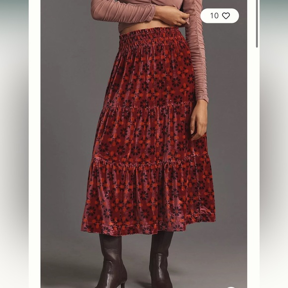 Anthropologie Dresses & Skirts - The Somerset Maxi Skirt: Nina Pace Velvet Edition